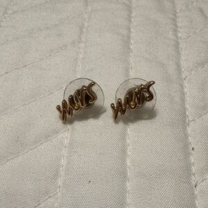 Kate Spade Gold 'Mrs' Earrings